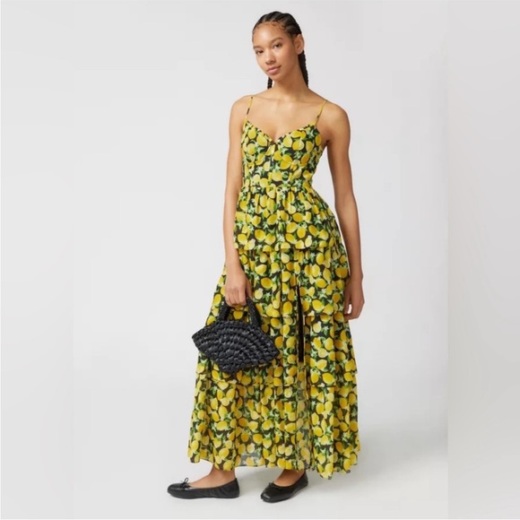 Betsey Johnson lemon print tiered maxi dress - Picture 6 of 10